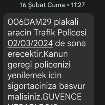 Güvence Hesabı Bana Ait Olmayan Trafik Poliçesi