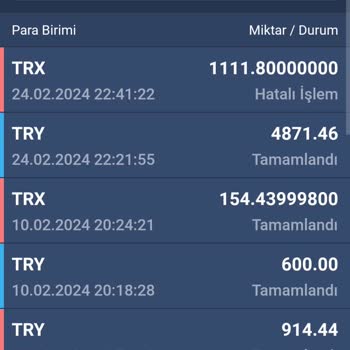 Bitexen Hatalı İşlem Hatası