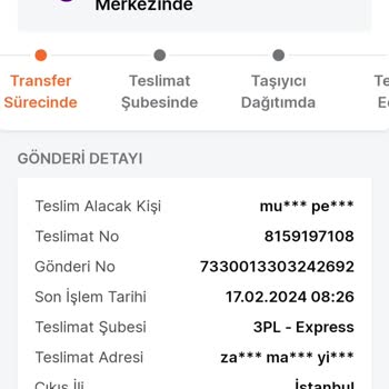 Trendyol Express Kargo Elime Ulaşmadı. Kargom 8159197108 Yok