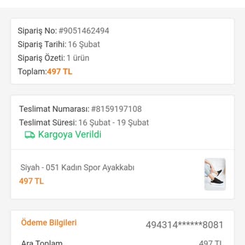 Trendyol Express Kargo Elime Ulaşmadı. Kargom 8159197108 Yok