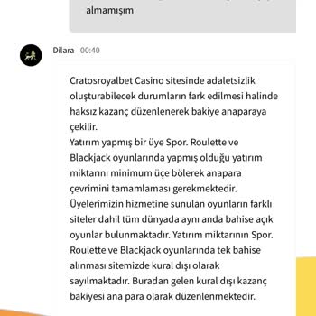 Cratos Royal Bet Saçma Kural İhlalleri Ve Asla Parayı Yatırmaması