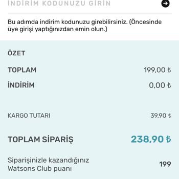 Watsons Hediye Kuponu Kabul Etmiyor