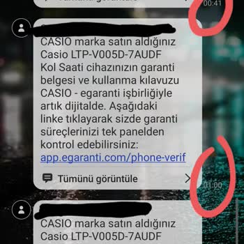 Ersa Saat Gece Spam SMS'leri İle Rahatsızlık