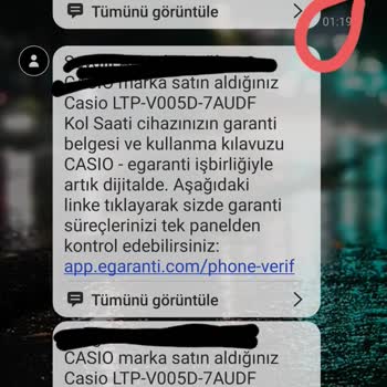 Ersa Saat Gece Spam SMS'leri İle Rahatsızlık
