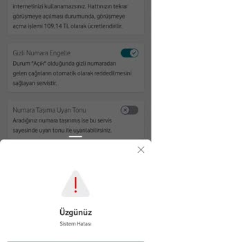Vodafone İnternet Bağlantı Sorunu Ve "Sistem Hatası"