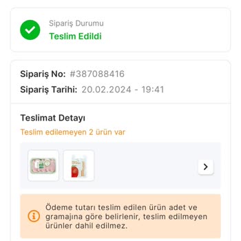 Migros Sanal Market Siparişimi İptal Etmiş!