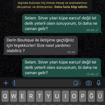 Derin Boutique Müşteri Hizmetlerinde Hayal Kırıklığı