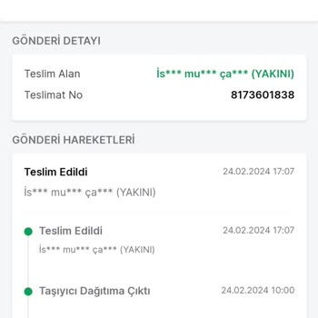 Trendyol Express Ürün Başkasına Teslim Edildi