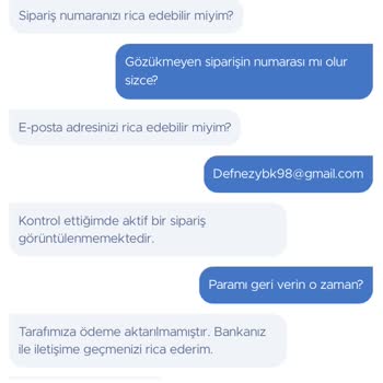 DeFacto Da Ödeme Yaptığım Halde Siparişim Gözükmüyor