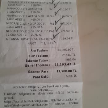 Dip Toptan Neden İskontom Verilmedi