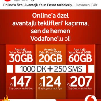 Vodafone Verdiği Sözü Tutmuyor.