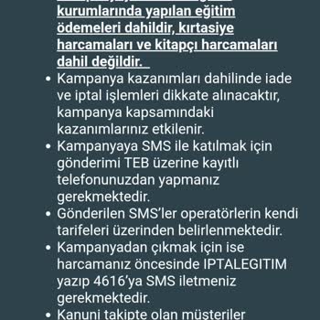 TEB Bankası Tüketici Kaldırması