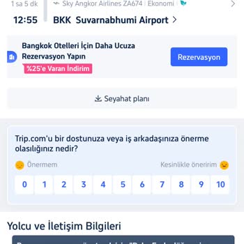 Trip.com Uçak Bileti Değişikliği