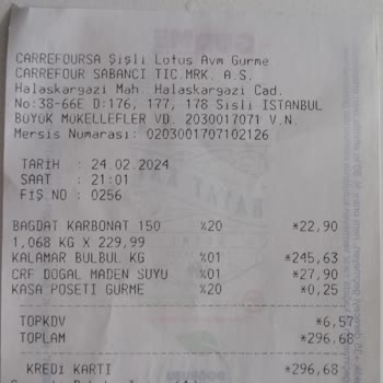 Carrefour'dan Aldığım Ağırlaşmış Kalamar