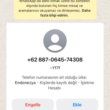 WhatsApp İstenmeyen Mesaj