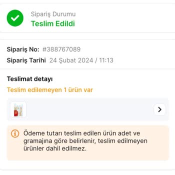 Migros Teslim Edilmeyen Ürünlerin İadesini Vermiyor.