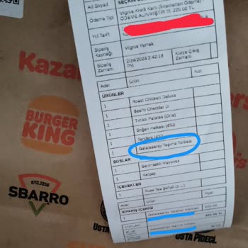 Arby's Eksik Ürün Göndermesi