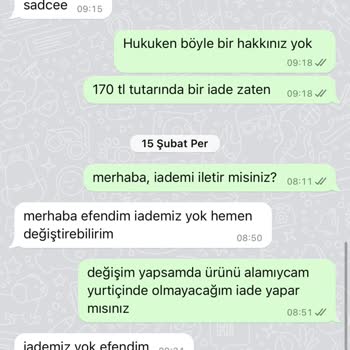 Organic Scarfs İade Kabul Etmeyip Değişimi De Yapmayan Firma