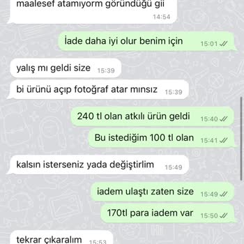 Organic Scarfs İade Kabul Etmeyip Değişimi De Yapmayan Firma