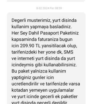 Vodafone Yurt Dışında Onay Almadan Ek Paket Alma Durumu