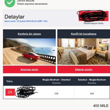 THY Ücretli Koltuk Seçimi Ve Farklı Koltuk Atanması