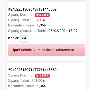 Vatangame.com Alım Hakkınız Kalmamıştır Uyarısı