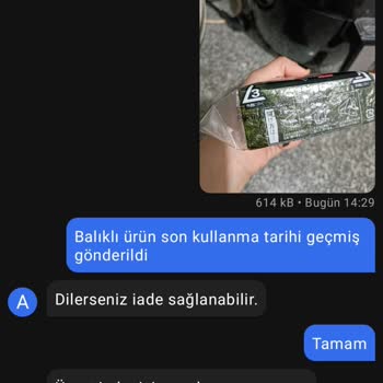 Getir Tarihi Geçmiş Balık Ürünü Gönderdi