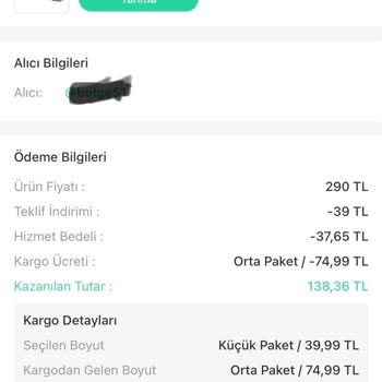 PTT Kargo Dolap Gönderisinde Kargo Boyut Aşımı Sebebiyle Haksız Kesinti Yapıldı