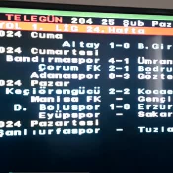 TRT Spor Bolu-Erzurumspor Maç Saati Yanlışı