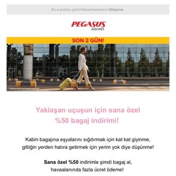 Pegasus Bagaj Kampanyasından Faydalanılmıyor