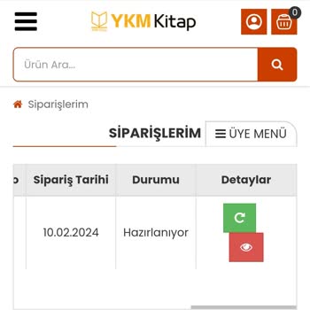 YKM Kitap Siparişi Göndermiyor