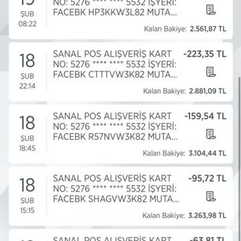 Facebook Kartımdan Para Çekmiş!