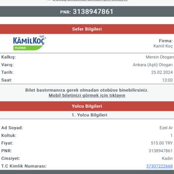 Kamil Koç 515 TL'ye Mersin-AŞTİ Bileti Aldım, Aksaray'da Mağdur Oldum!