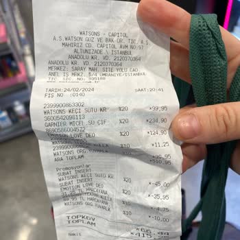 Watsons Mağaza İade Almıyor