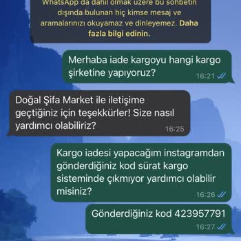Doğal Şifa Market İşletmesi Ücret İadesi Yapmıyor!