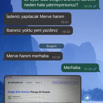 Doğal Şifa Market İşletmesi Ücret İadesi Yapmıyor!