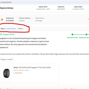Trendyol Lastik Siparişi Mağduriyeti