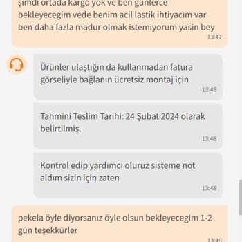 Trendyol Lastik Siparişi Mağduriyeti