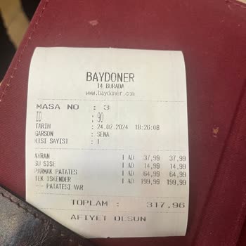 Baydöner Fiyat Ve Gramajları