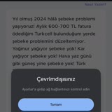 Turkcell Şebeke Sorununu Çözemiyor!
