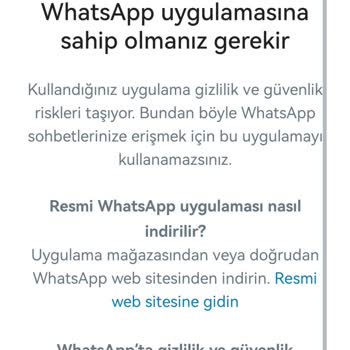 WhatsApp Giriş Hatası