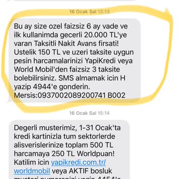 Yapı Kredi Bankası Tanımladığı Taksitli Nakit Avansı Vermemek İçin Limit Yükseltmiyor