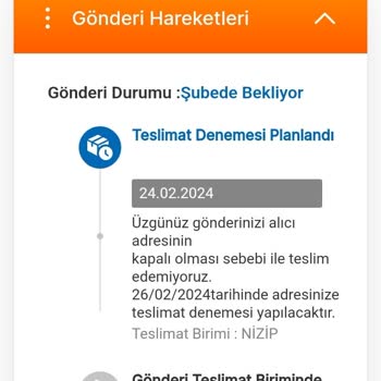 MNG Kargo Alıcı Adresi Kapalı