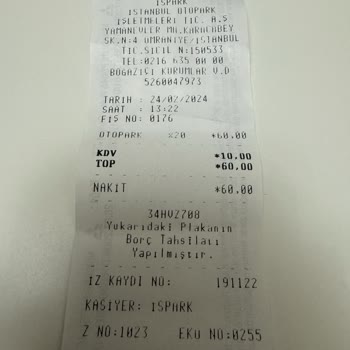 Tiktak 360 TL Lik Otopark Ücreti Mağduriyeti