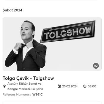 Eskişehir Tolgshow Biletix Uygulaması Koltuk Numarasını Göstermiyor