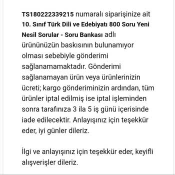 BKM Kitap Sipariş İmi Göndermedi