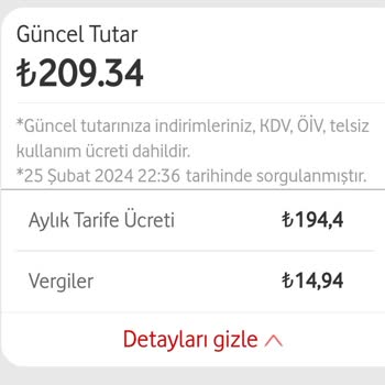 Faturada Yalan Bilgi Vodafone