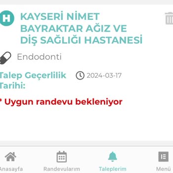MHRS (Merkezi Hekim Randevu Sistemi) Bir Aydır Talep Bildirimi Gelmesini Bekliyorum