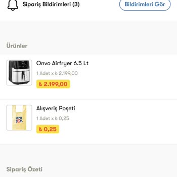 Onvo Airfry Ürün Arızası