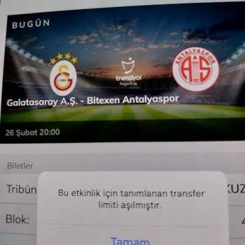 Passolig Transfer Limiti Aşılmıştır.